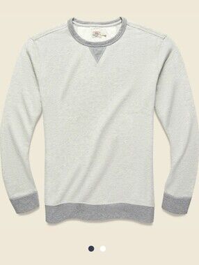 Faherty French Terry Crew Neck Sweatshirt Athletic Gray Large Pullover